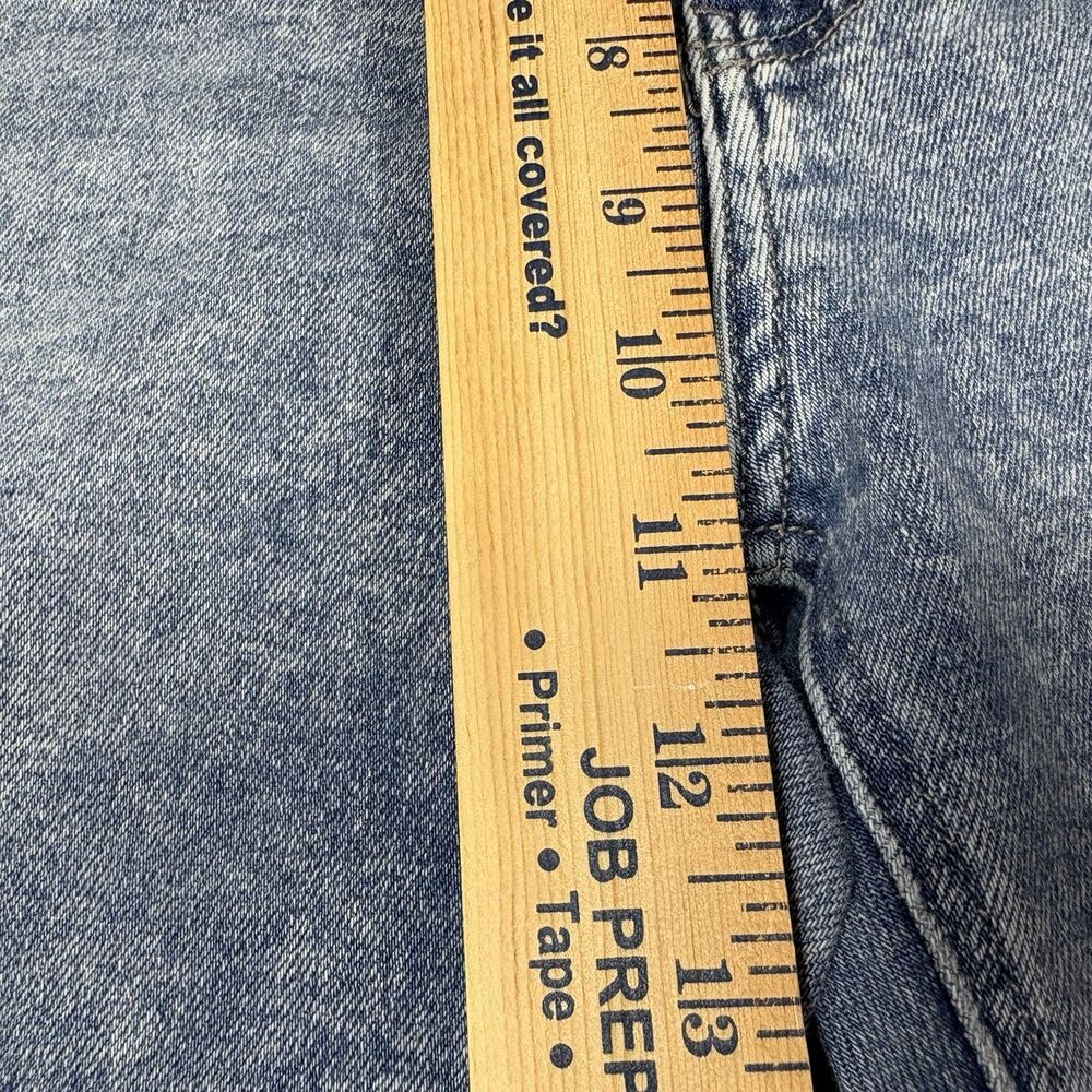 Kancan Size 32 Lounge Acid Wash Straight Leg Raw Hem Jeans Cropped Retro Boho - Picture 8 of 9